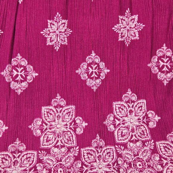 Mossimo Supply Co. Womens Small Cold Shoulder Tunic Top Pink White Boho Festival - Picture 10 of 10